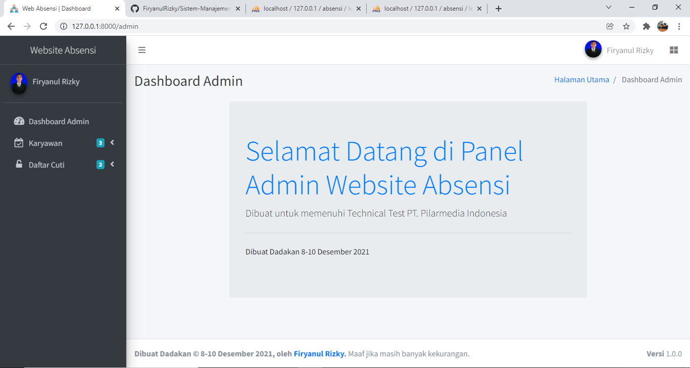2  Dashboard Admin