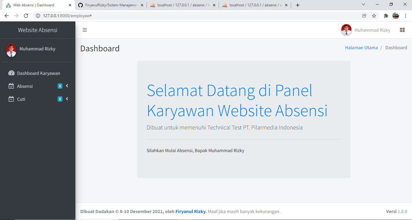 5  Dashboard Karyawan