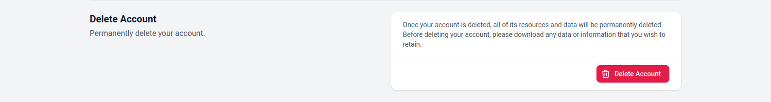 Filament Jet delete account art