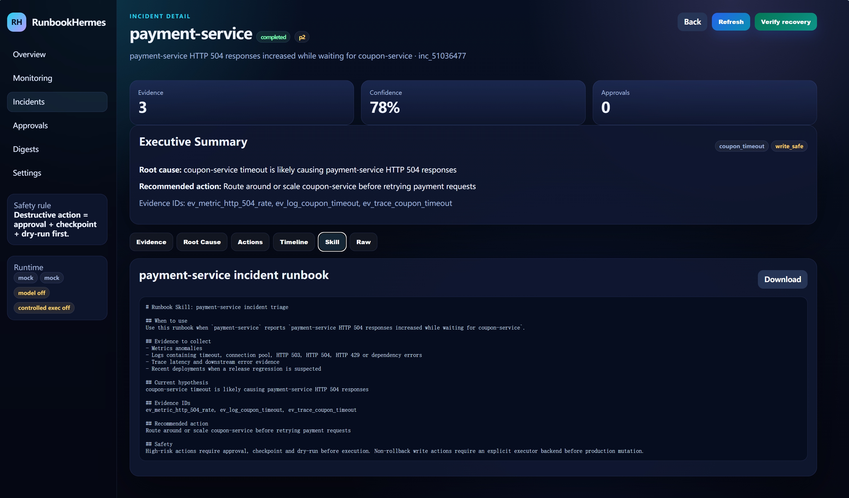 Generated Runbook Skill