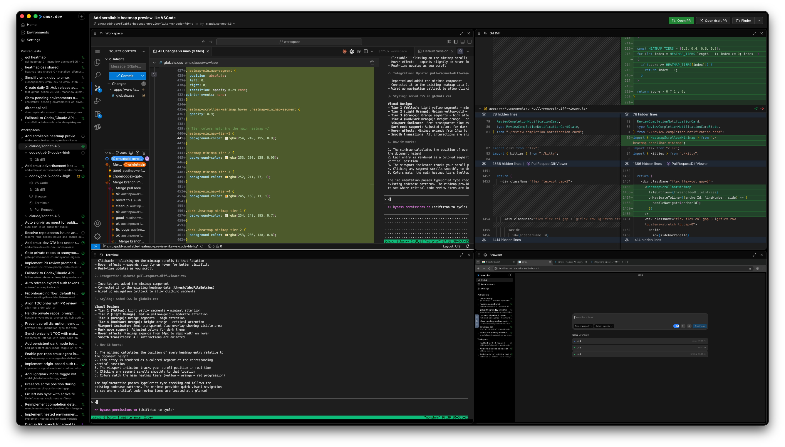 Multi-agent parallel execution grid view