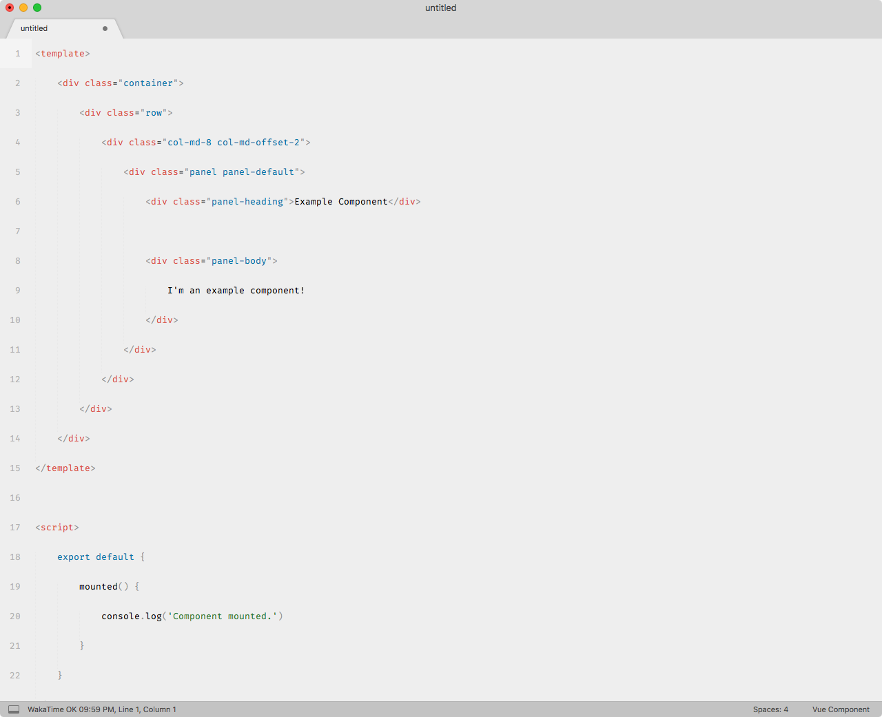 Vue syntax highlighting