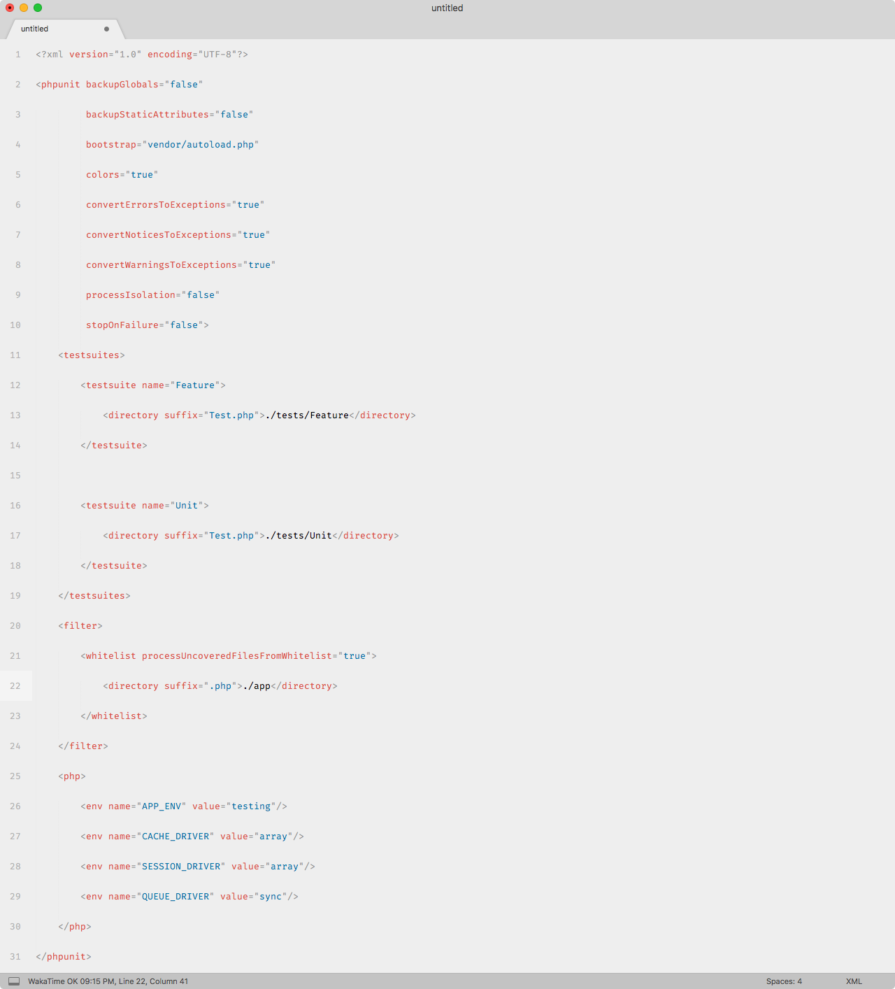XML syntax highlighting
