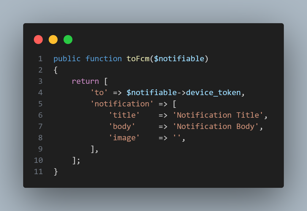 toFcm Method Example