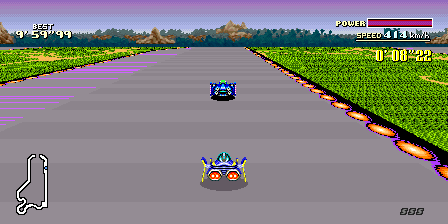 BS F-Zero Deluxe Forest III race in 21:9