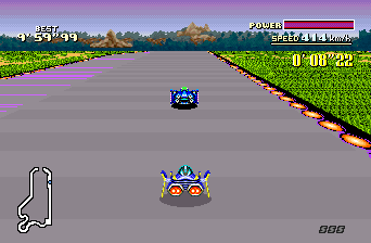 BS F-Zero Deluxe Forest III race in 16:9