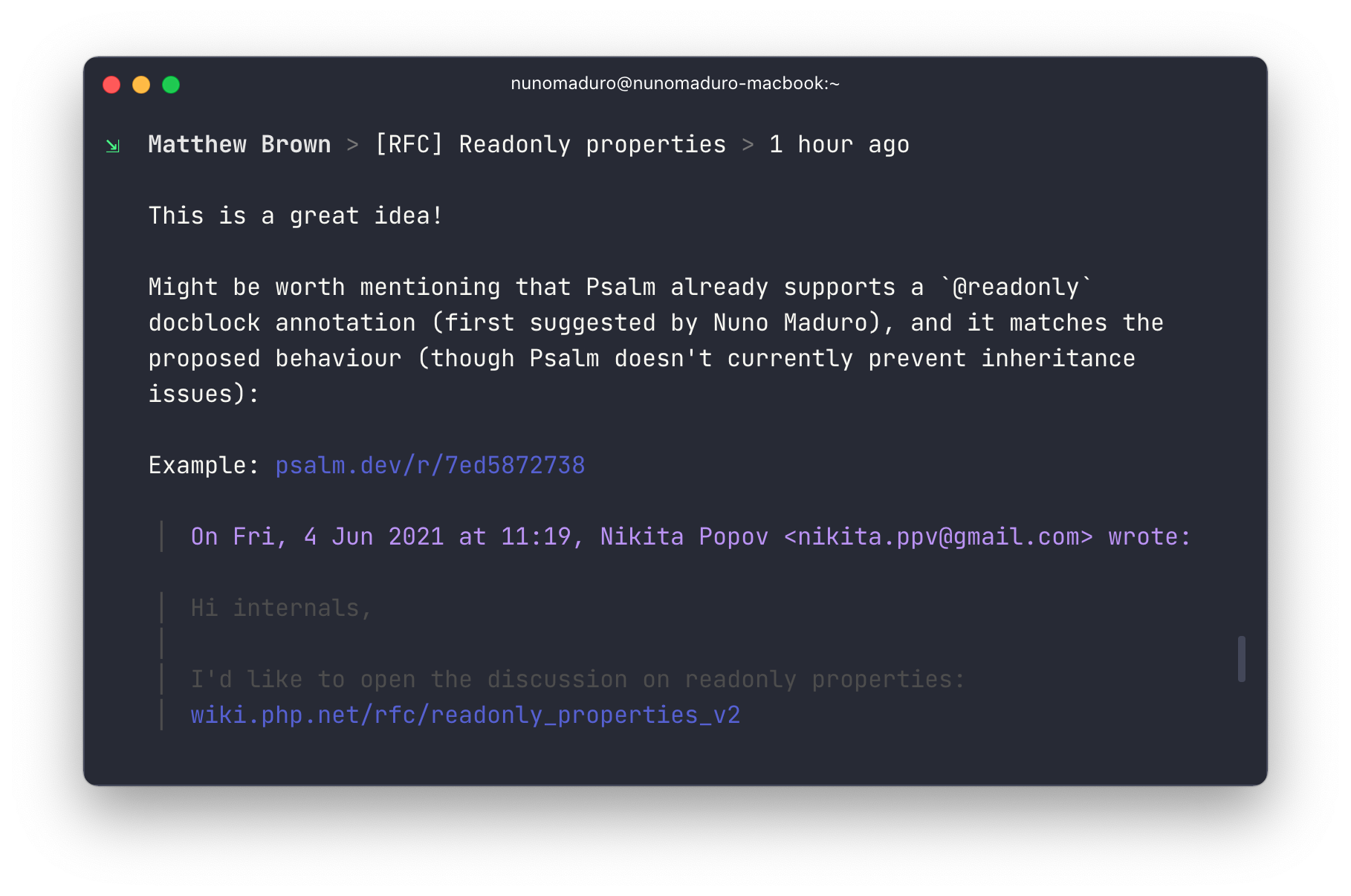 PHP Interminal