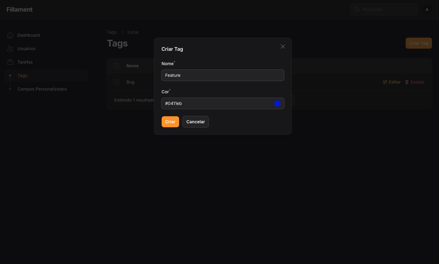 Task List Screen