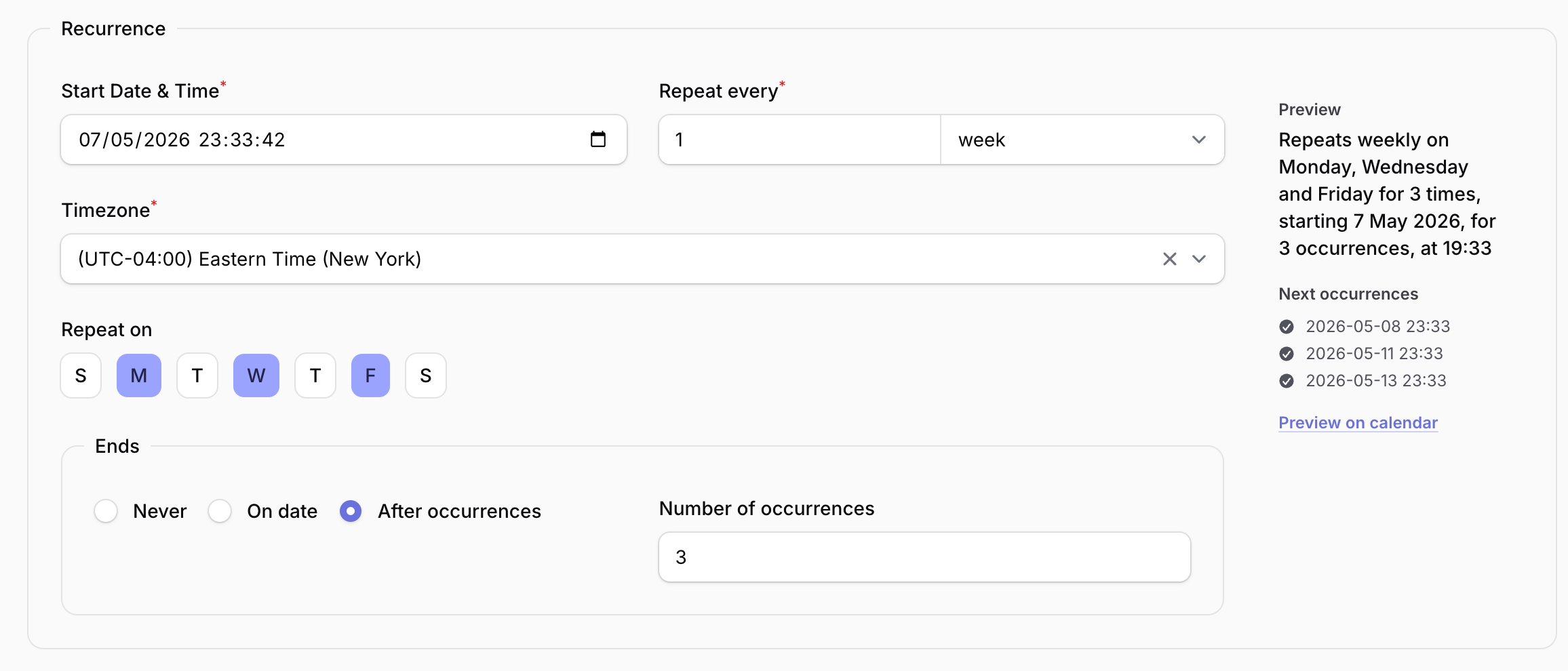 Form Field Example 2
