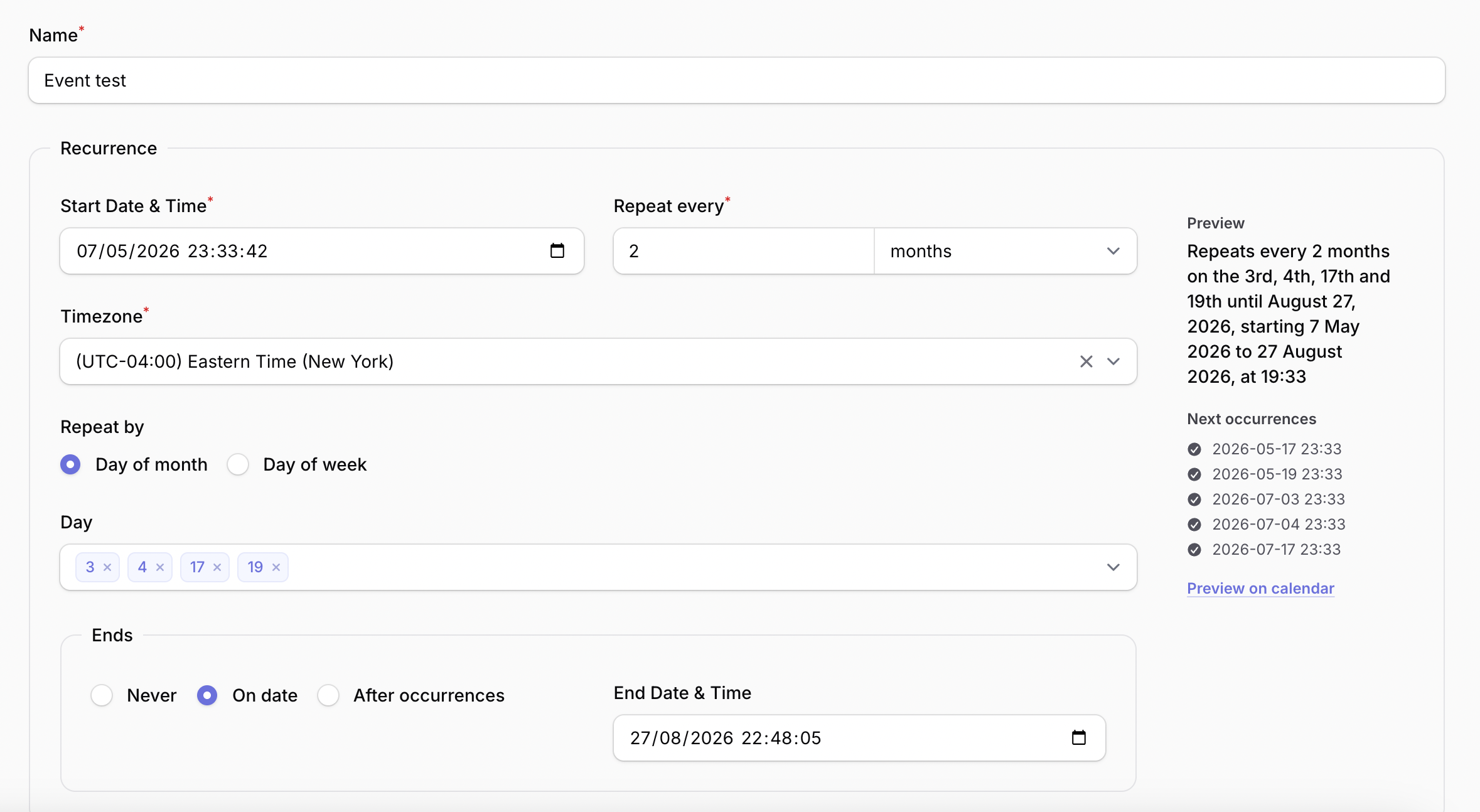 Form Field Example 3