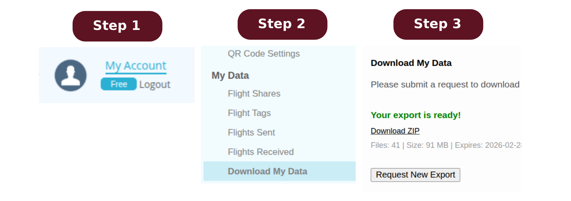 Airdata Export Guide