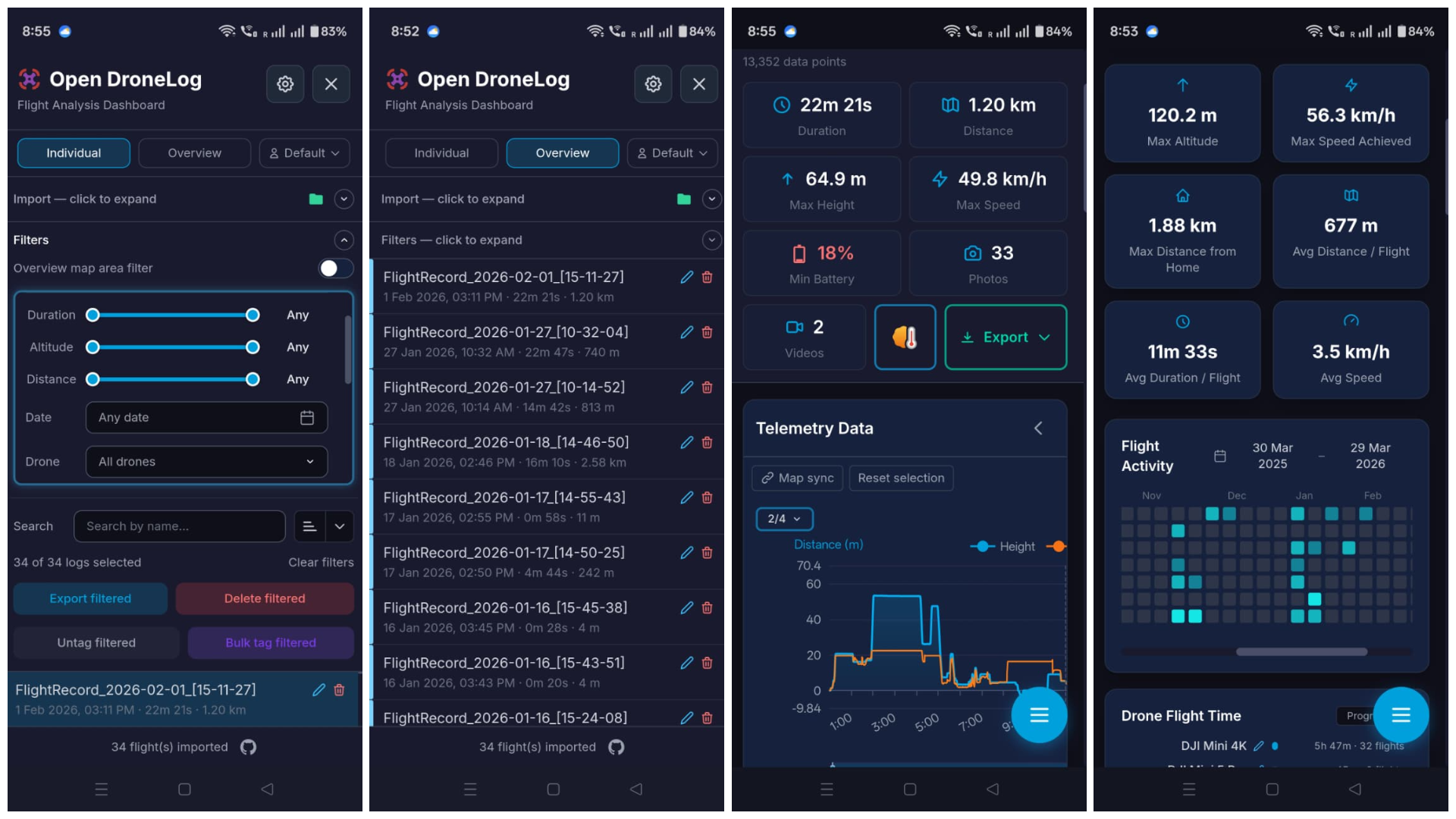 Mobile app interface