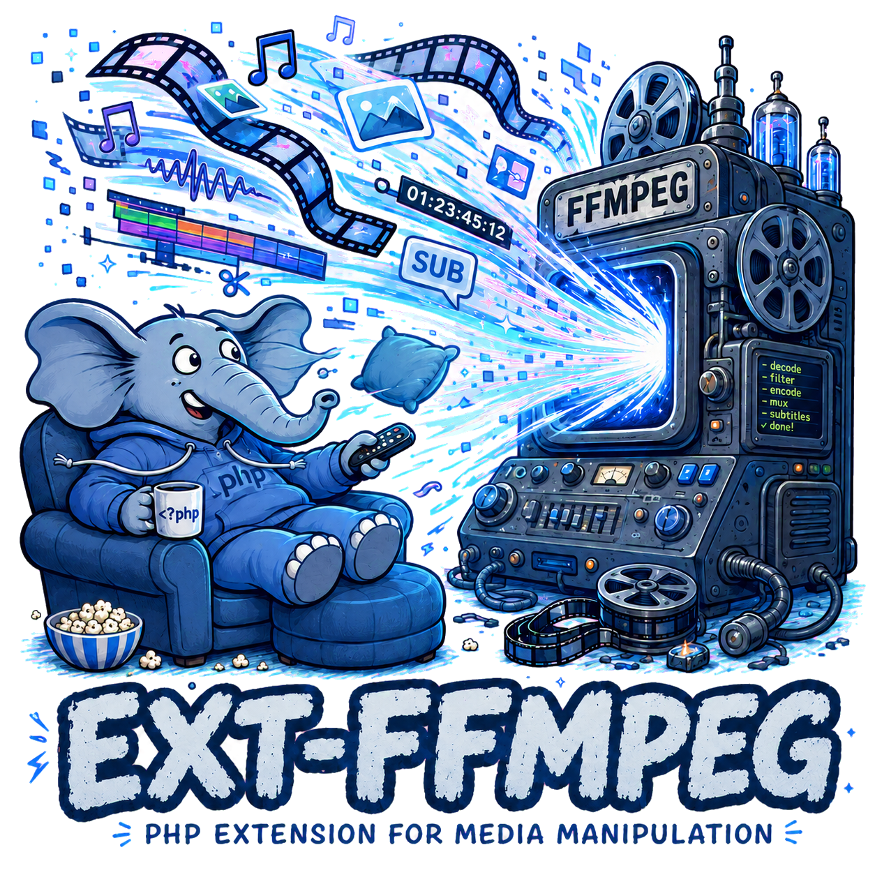 ext-ffmpeg — a native PHP extension for media manipulation, built on FFmpeg