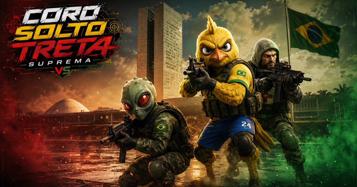 CORO SOLTO: Treta Suprema — FPS satírico de navegador com facções brasileiras
