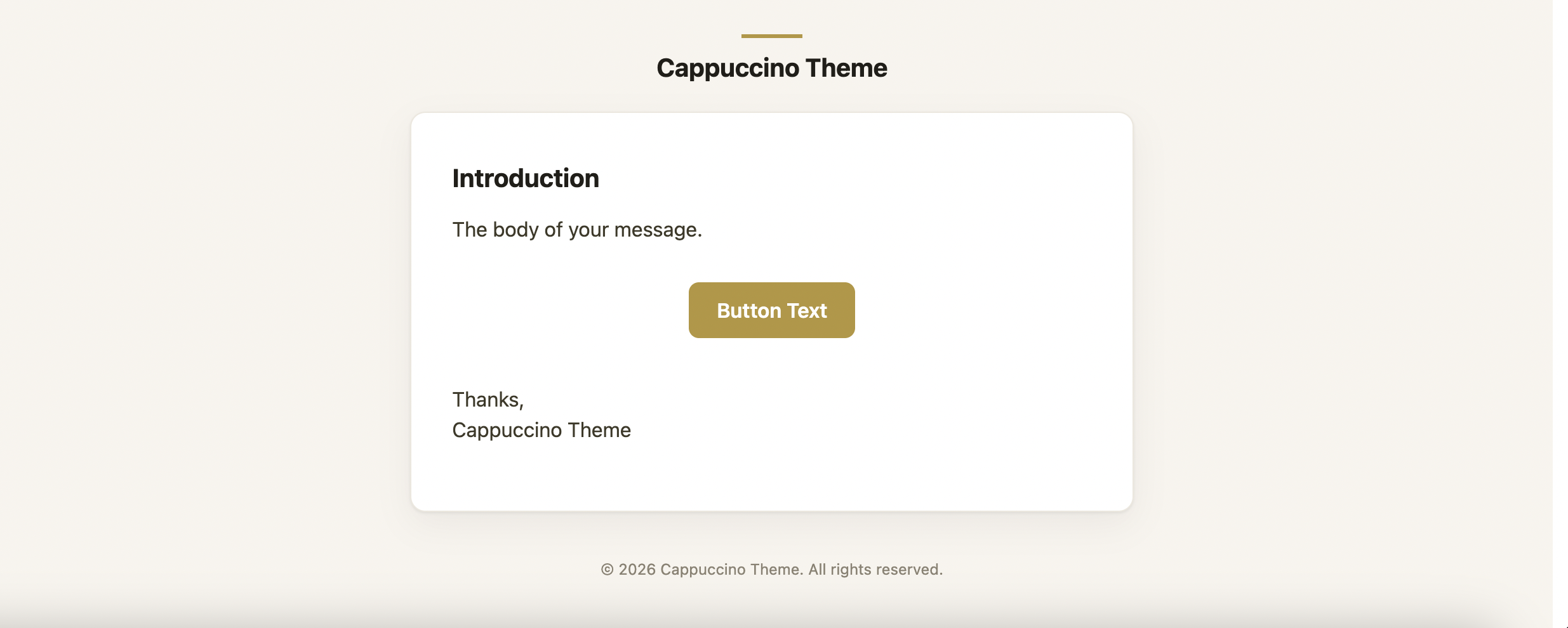 Mail Template Light