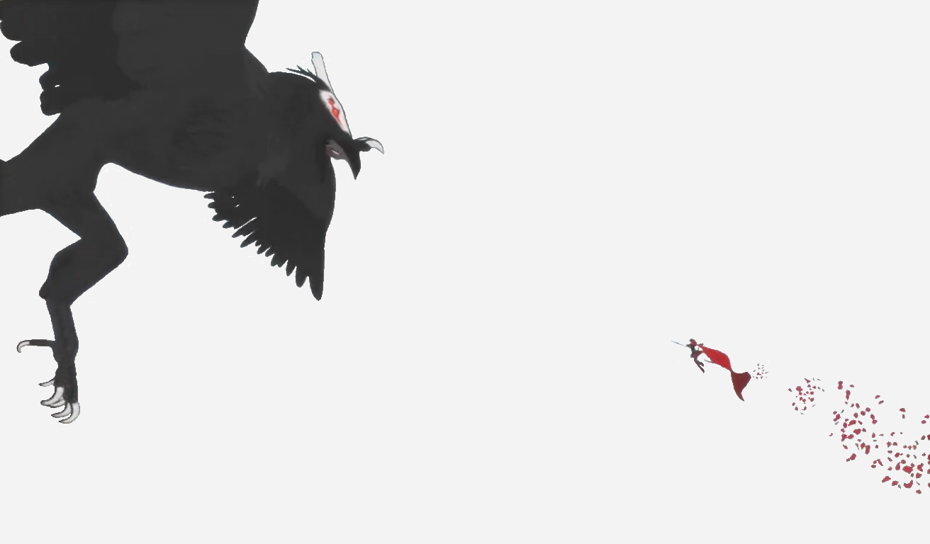 a_bird_flying_with_a_red_cape_and_a_man_flying
