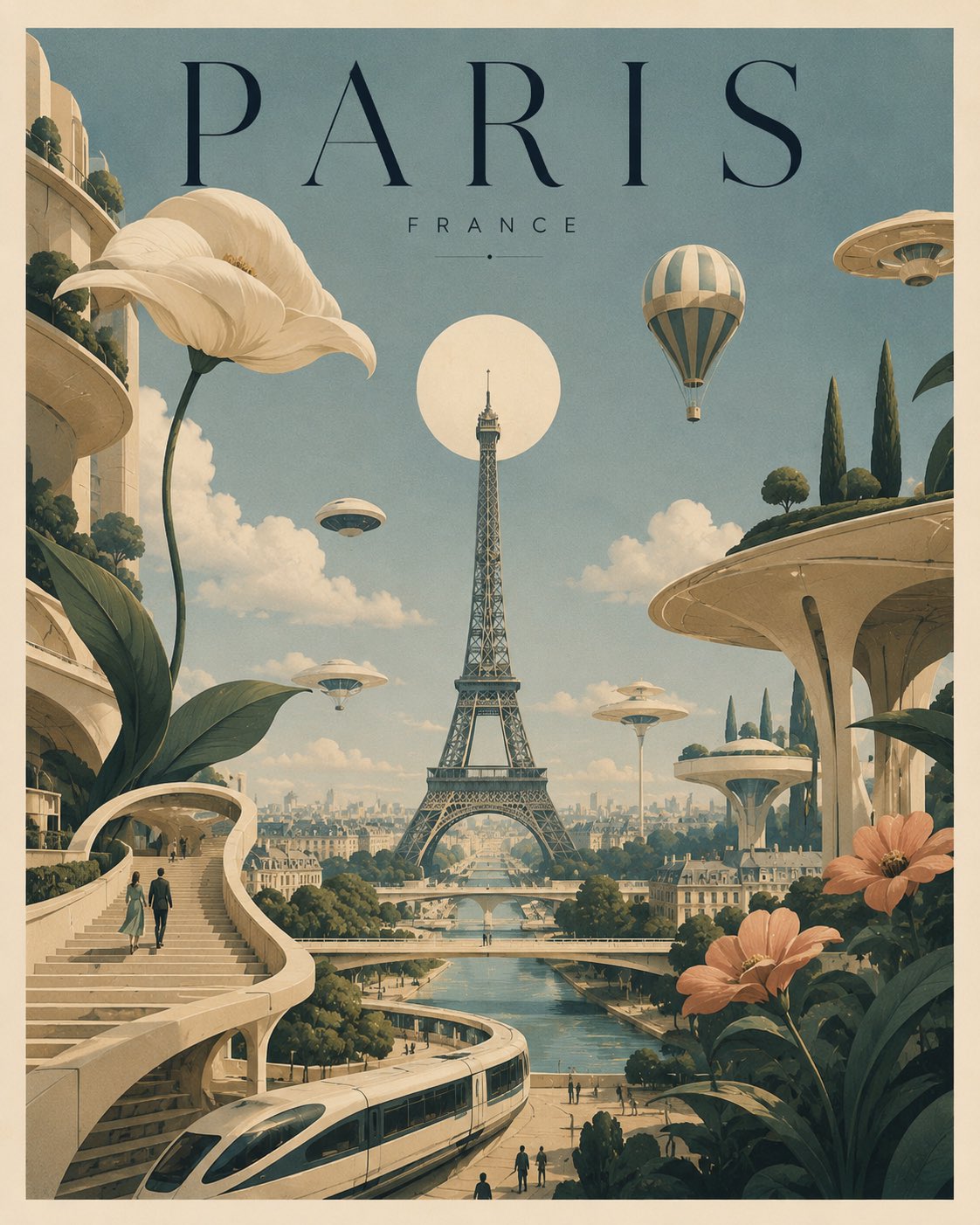 Dreamlike Futuristic World Poster