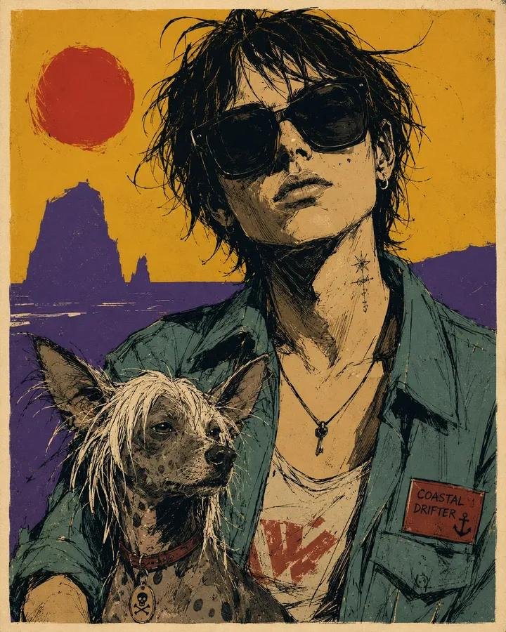 Raw Sketchy Portrait Poster