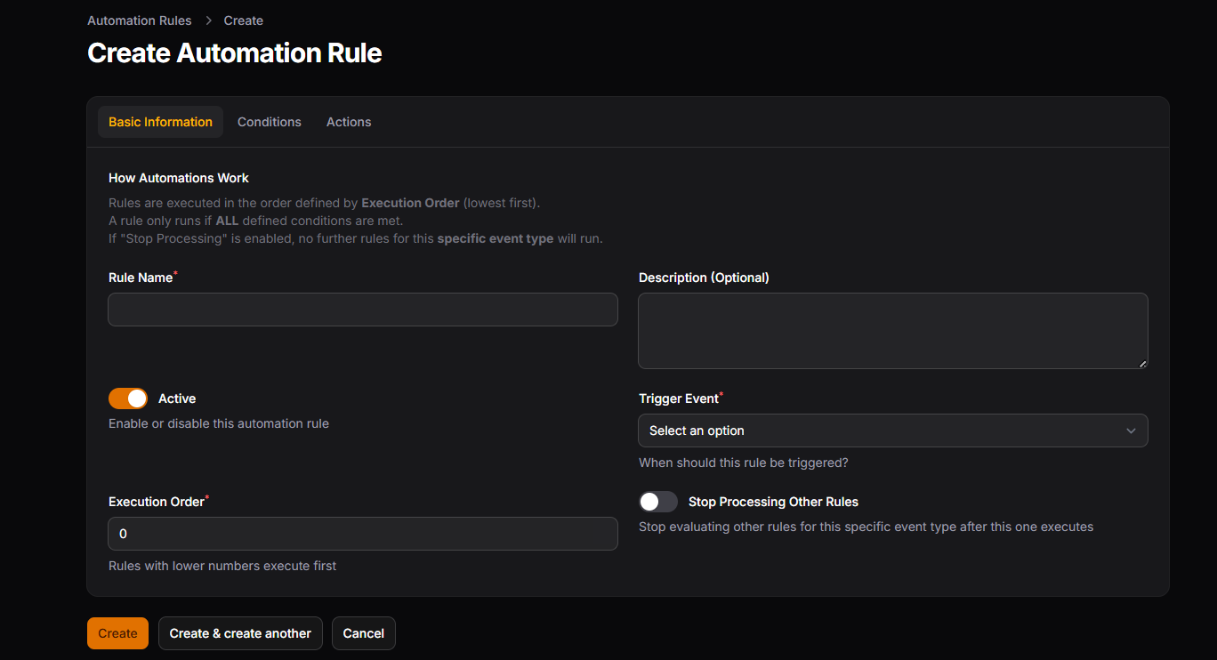 Create Automation