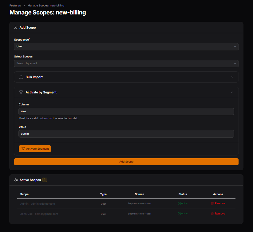 Manage Scopes
