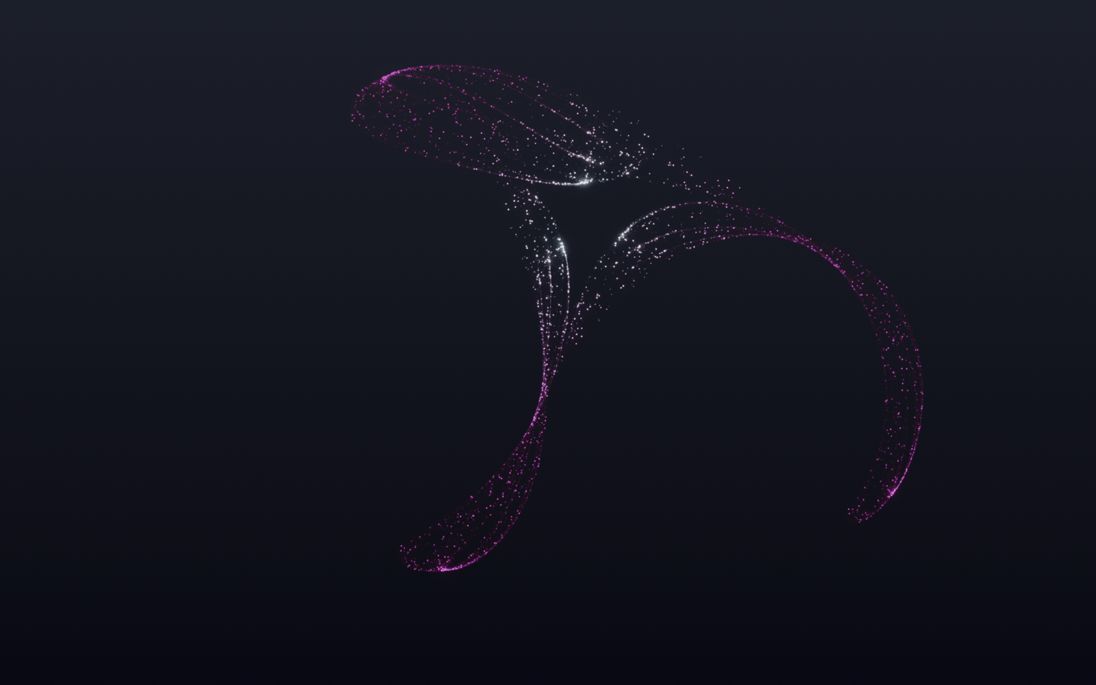 Filigree — a Clifford attractor filament sculpture