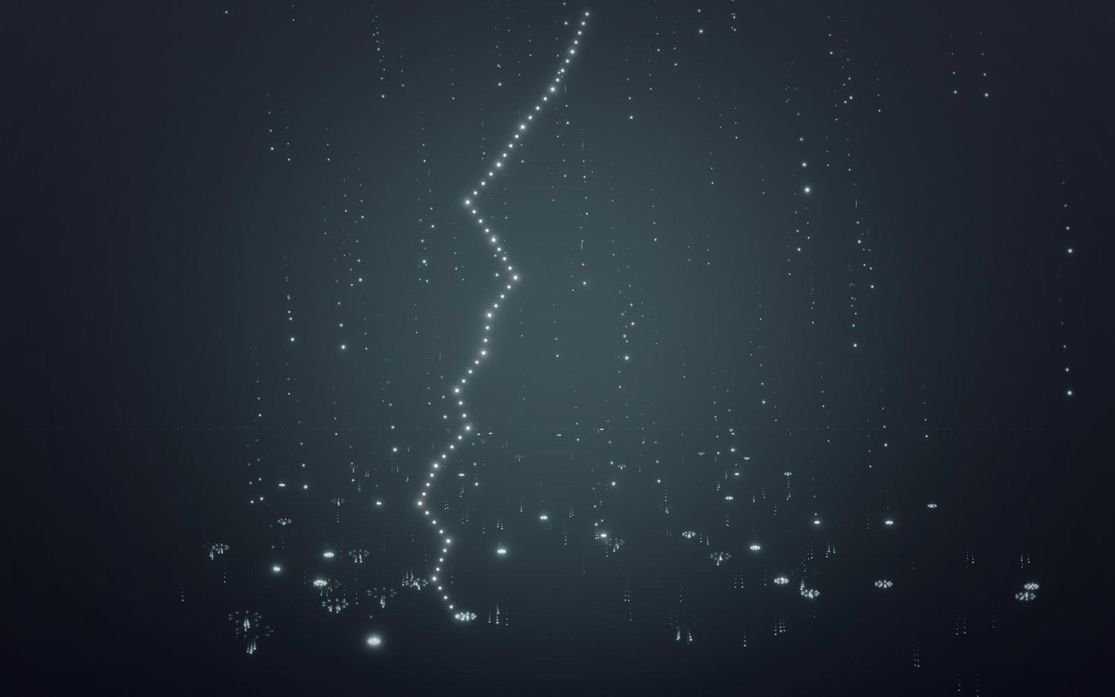 Rain — lightning strike over the ground plane