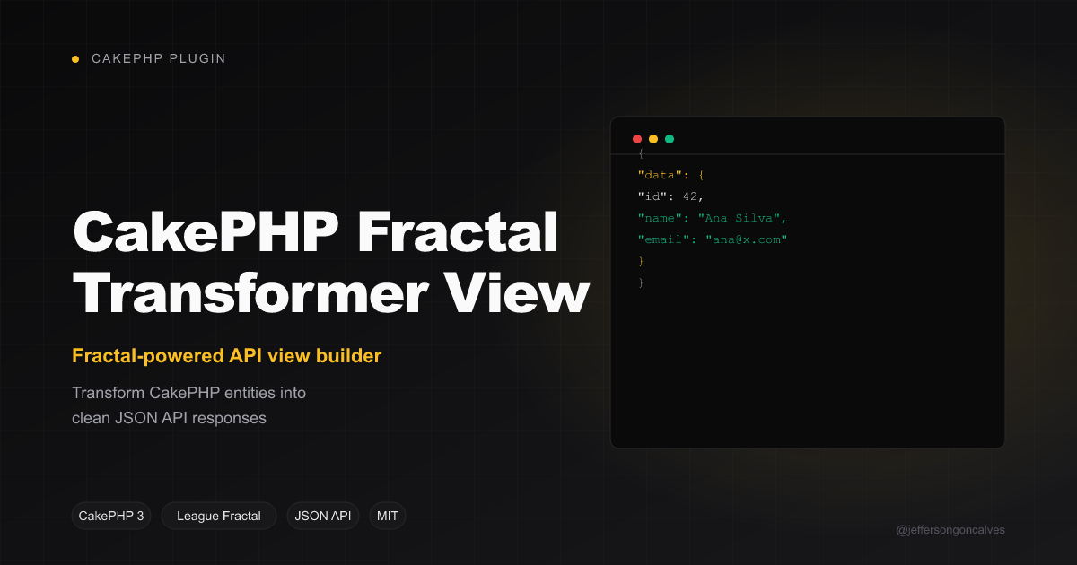 CakePHP Fractal Transformer View