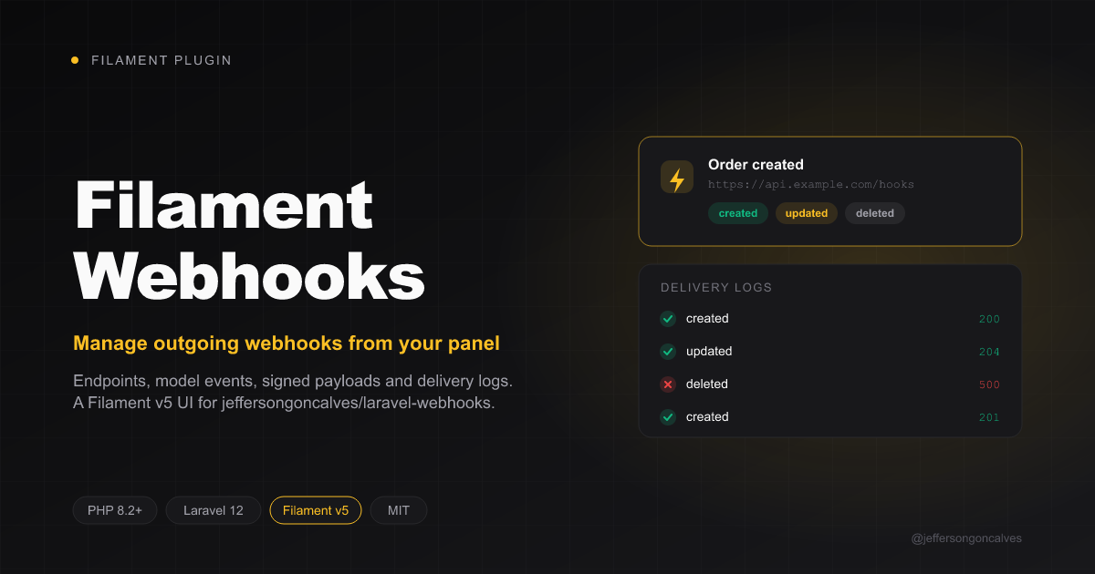 Filament Webhooks