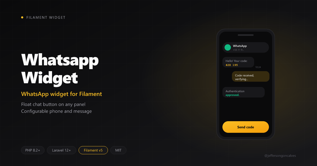 Filament Whatsapp Widget