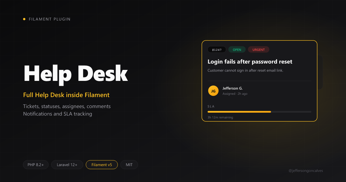 Filament Help Desk