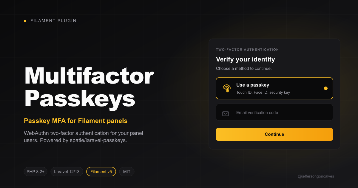 Filament Multifactor Passkeys