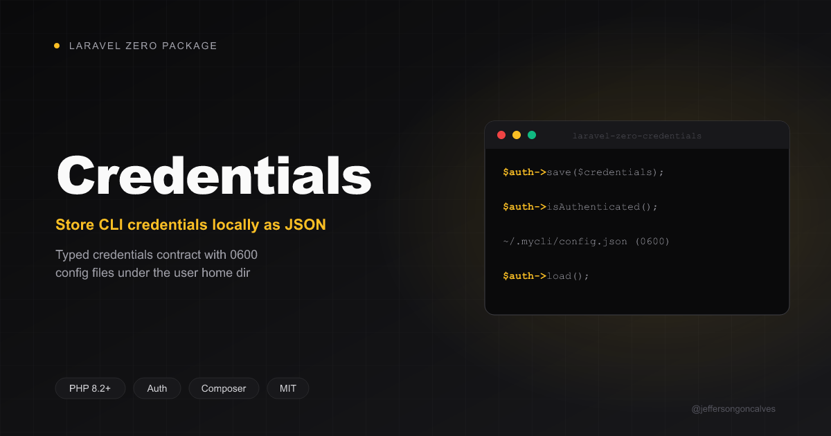 laravel-zero-credentials