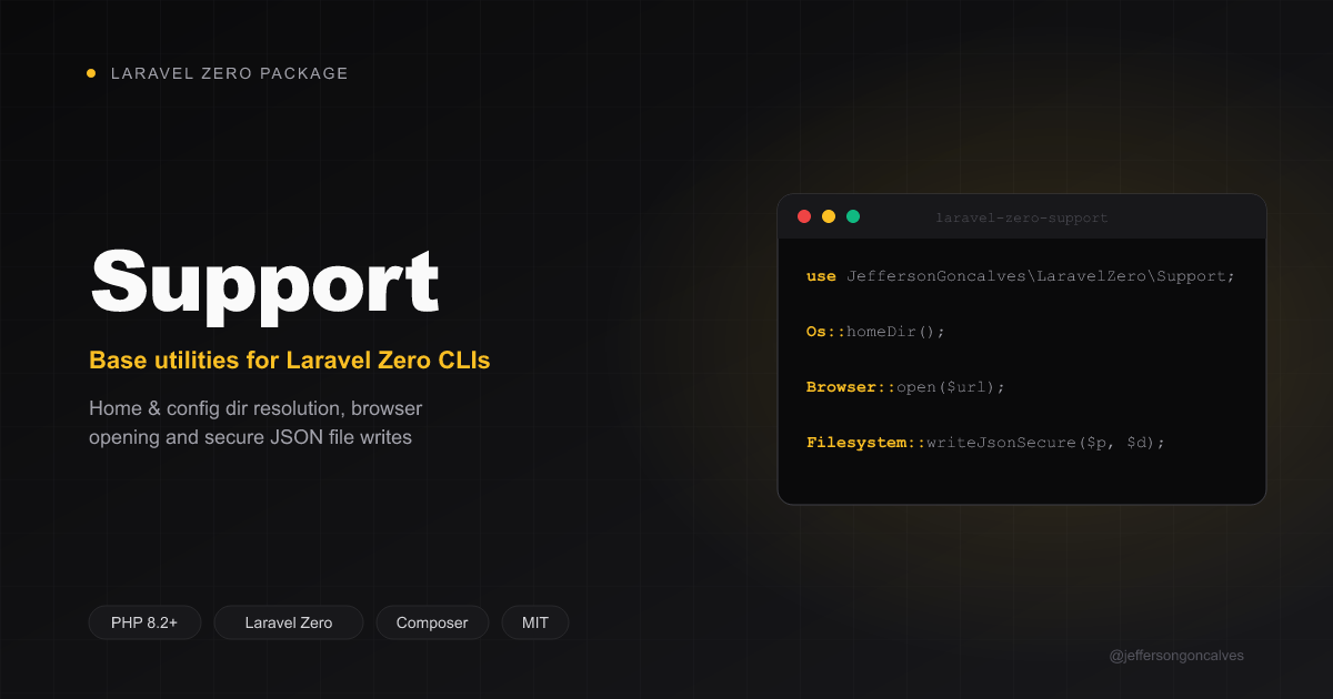 laravel-zero-support