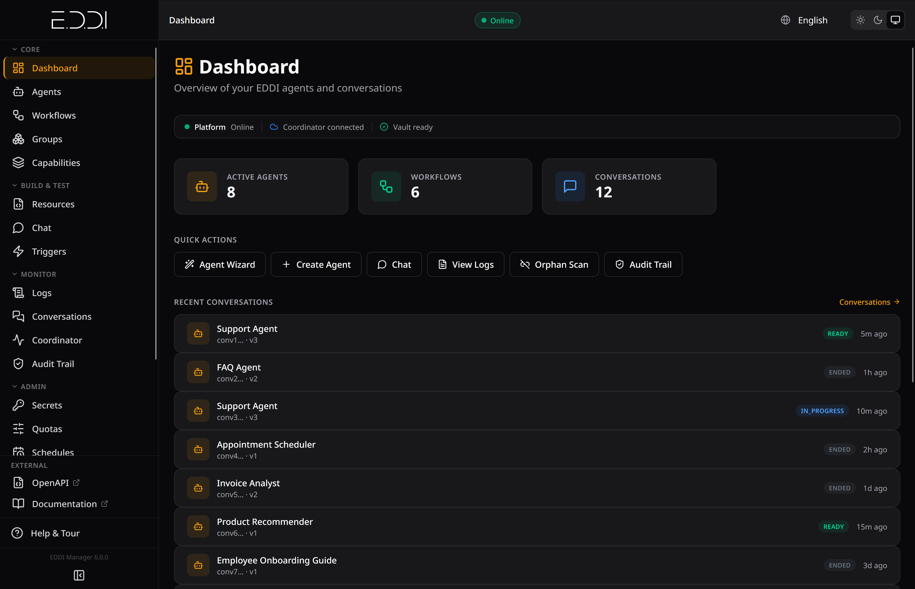 EDDI Dashboard