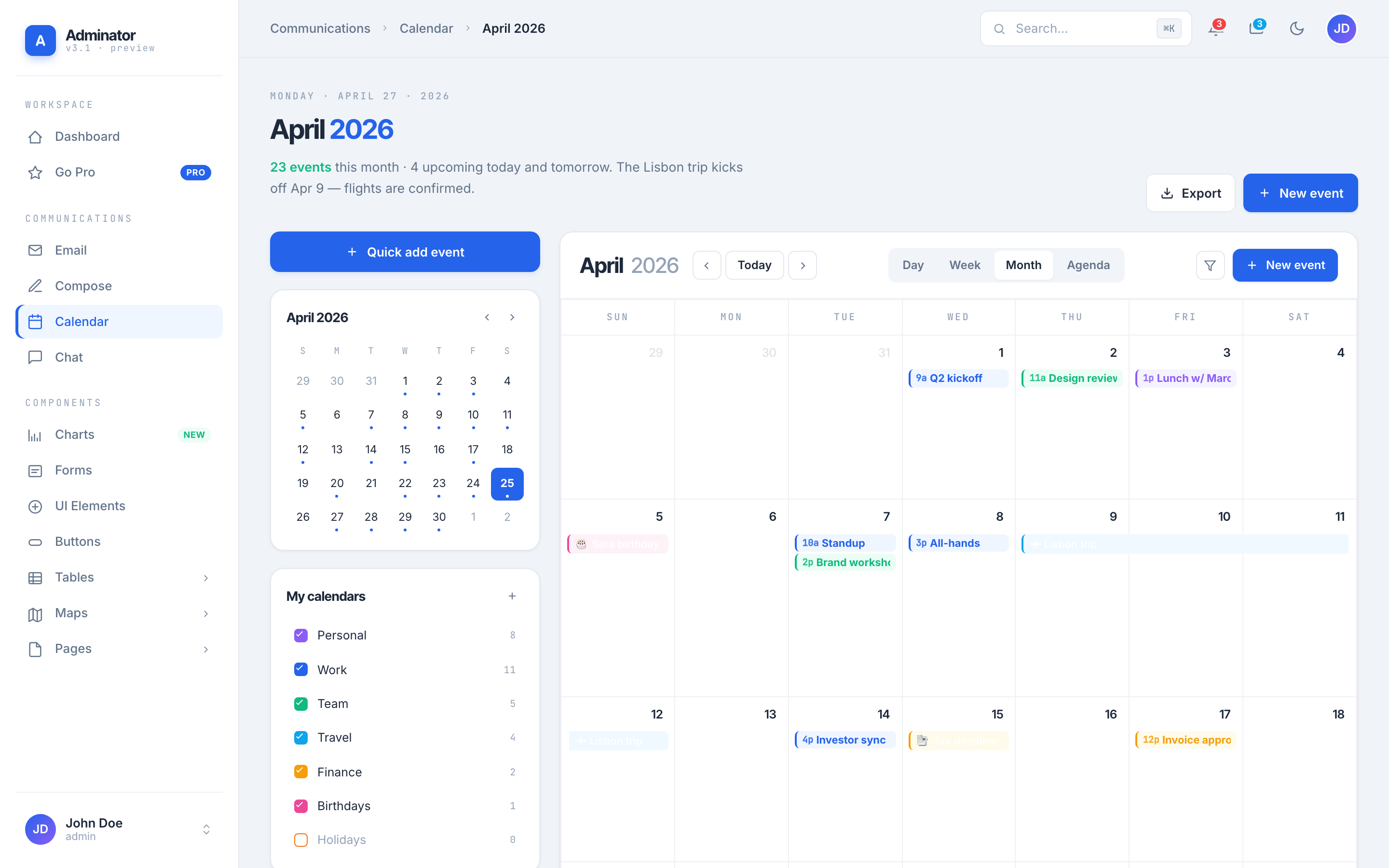 Calendar