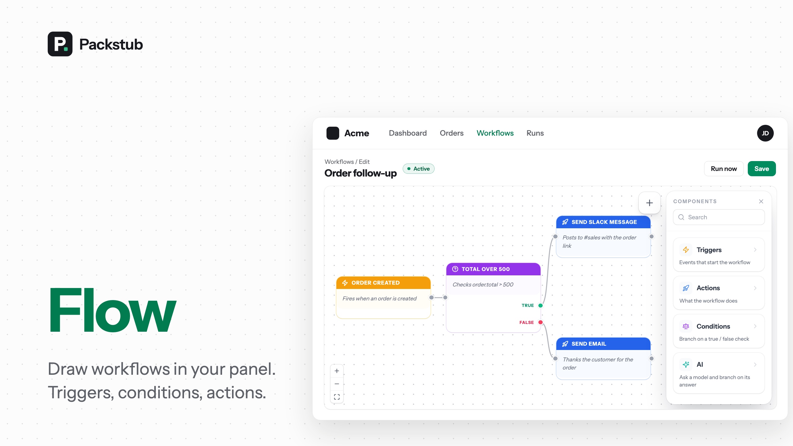 Filament Flow — visual workflow automation for Filament panels