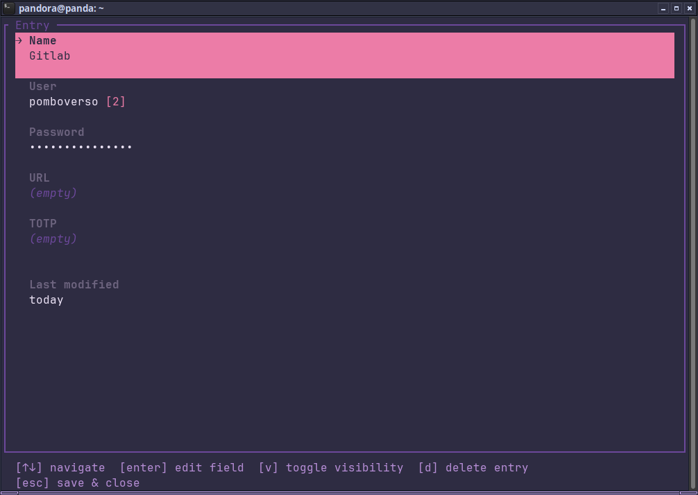 Edit Screen