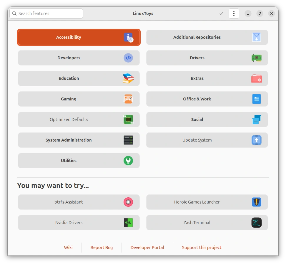 LinuxToys Screenshot