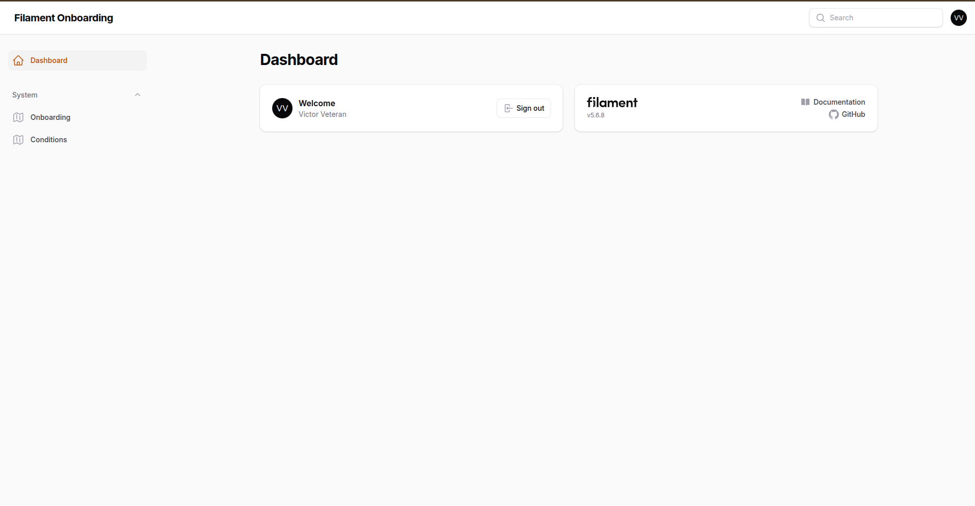 What manageFlows() adds to the admin panel